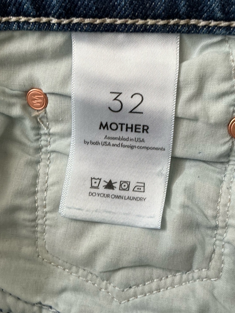 MOTHER SUPERIOR Jeans Half-Pipe Ankle Did You Bring Me Anything? Blue Size 32 - Picture 11 of 15